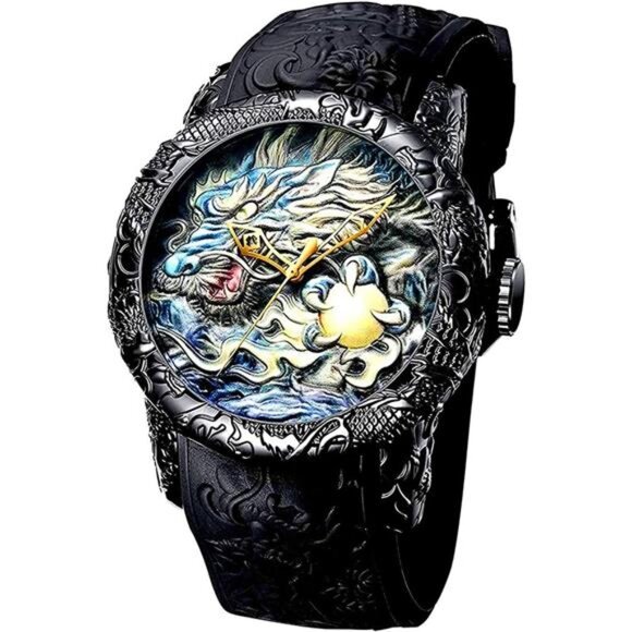 NEW Black Engraved Wacth